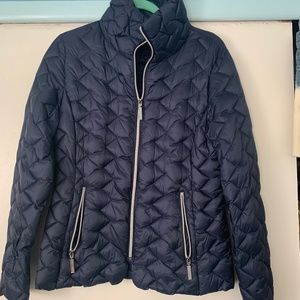 Blue quilted jacket